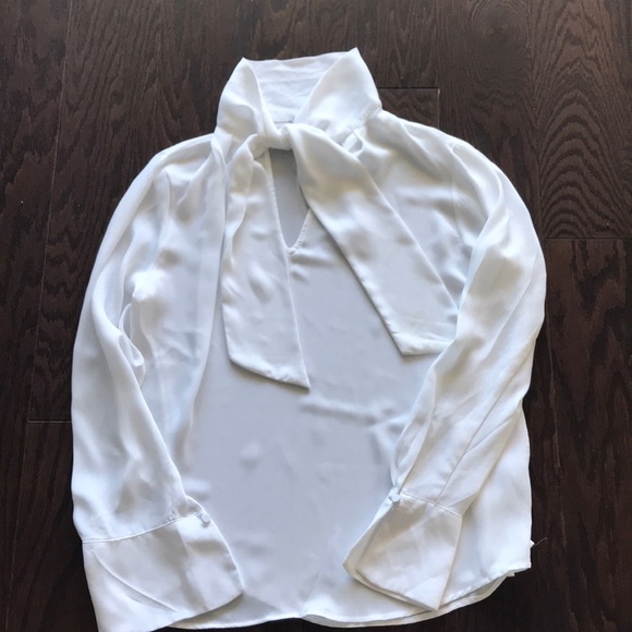 h and m white blouse
